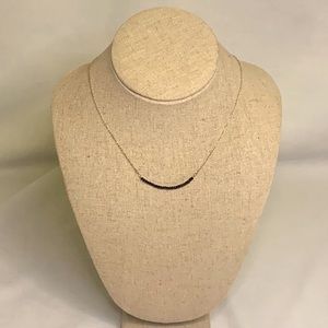 Stella & Dot Gold Necklace with Black Stones